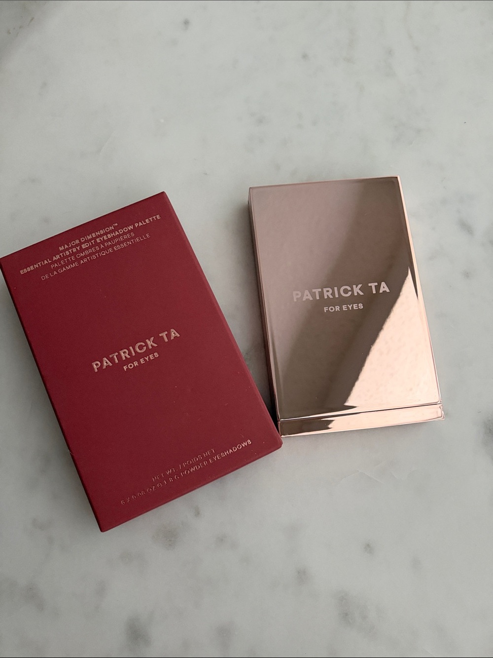 Patrick Ta Eyeshadow Palette Duo - Rose Gold Compact & Burgundy Box shadE MEDIUM
